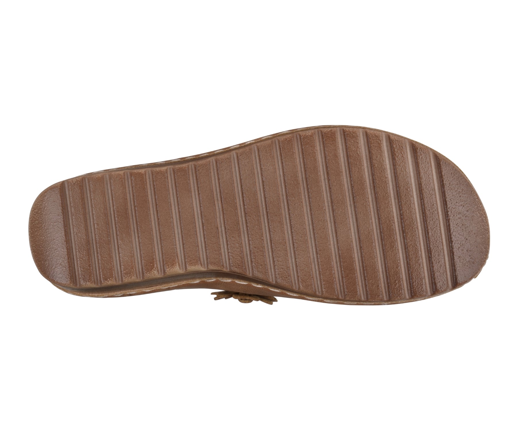 Brown shoe sole on a white background