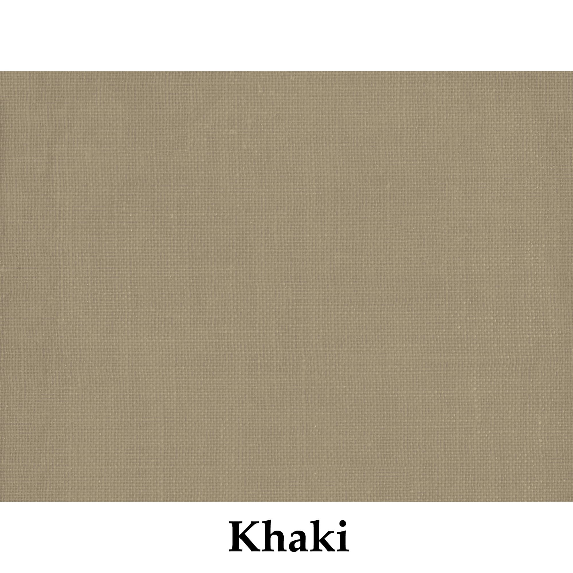 Solid khaki color swatch on a white background