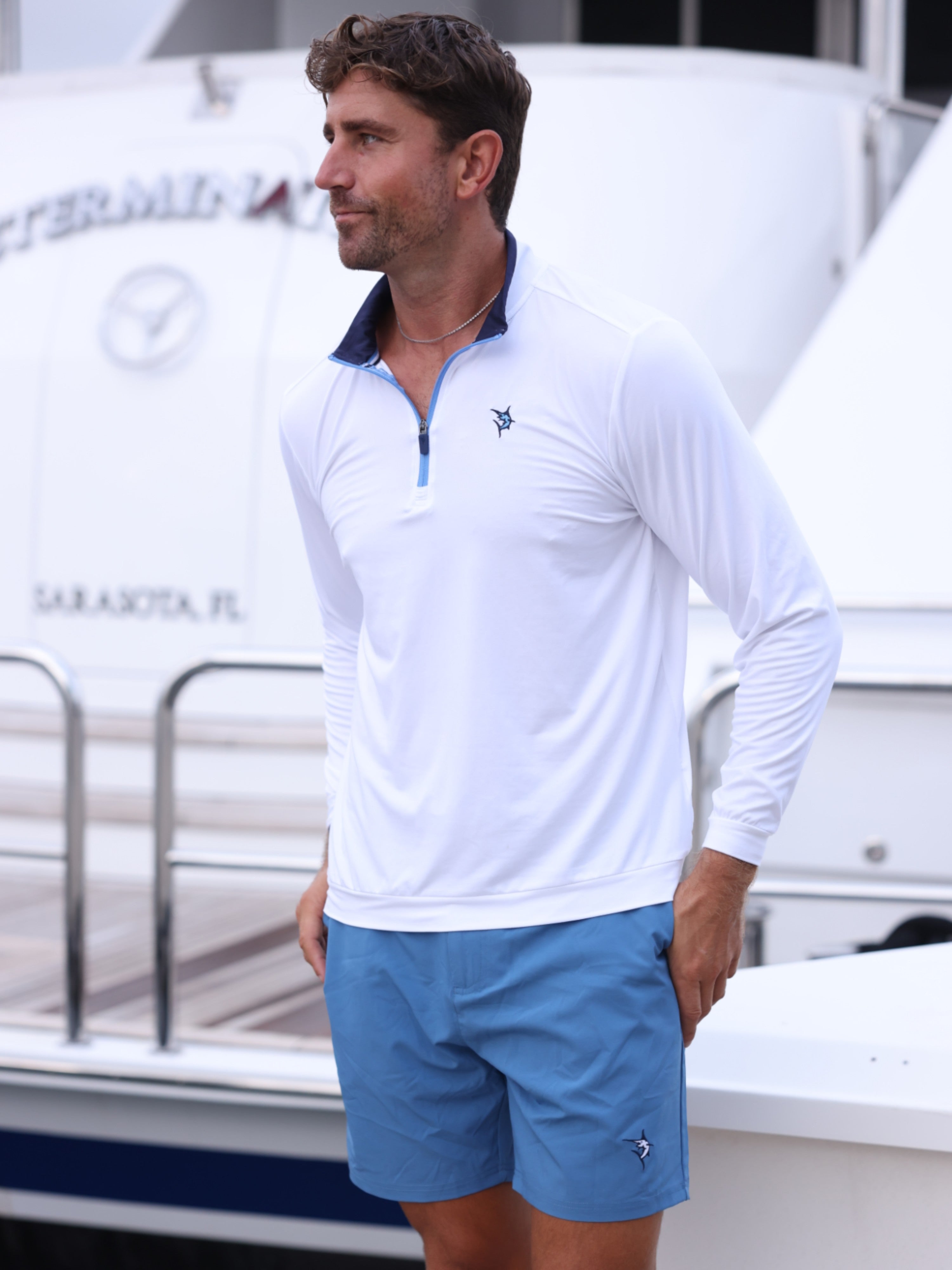 White Water Life Freeport Steel Blue Shorts