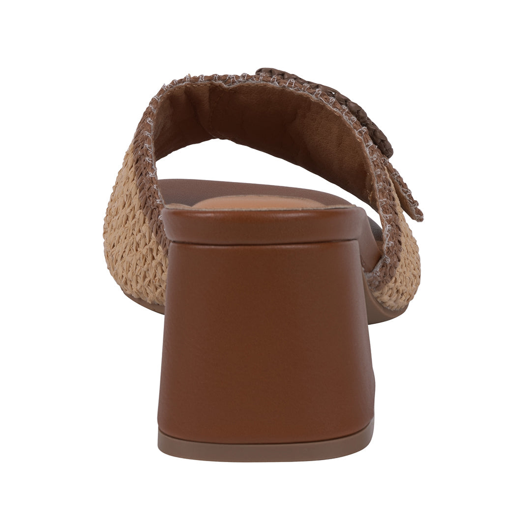 GC Shoes Women's Liza Brown Woven Heeled Sandals