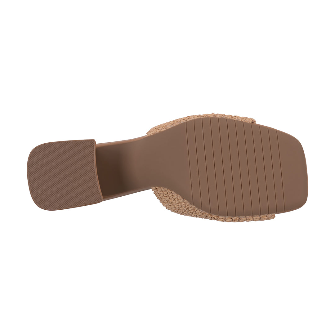 Brown sandal sole on a white background