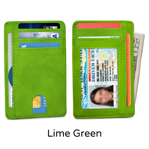 RFID Slim Faux Leather Wallets