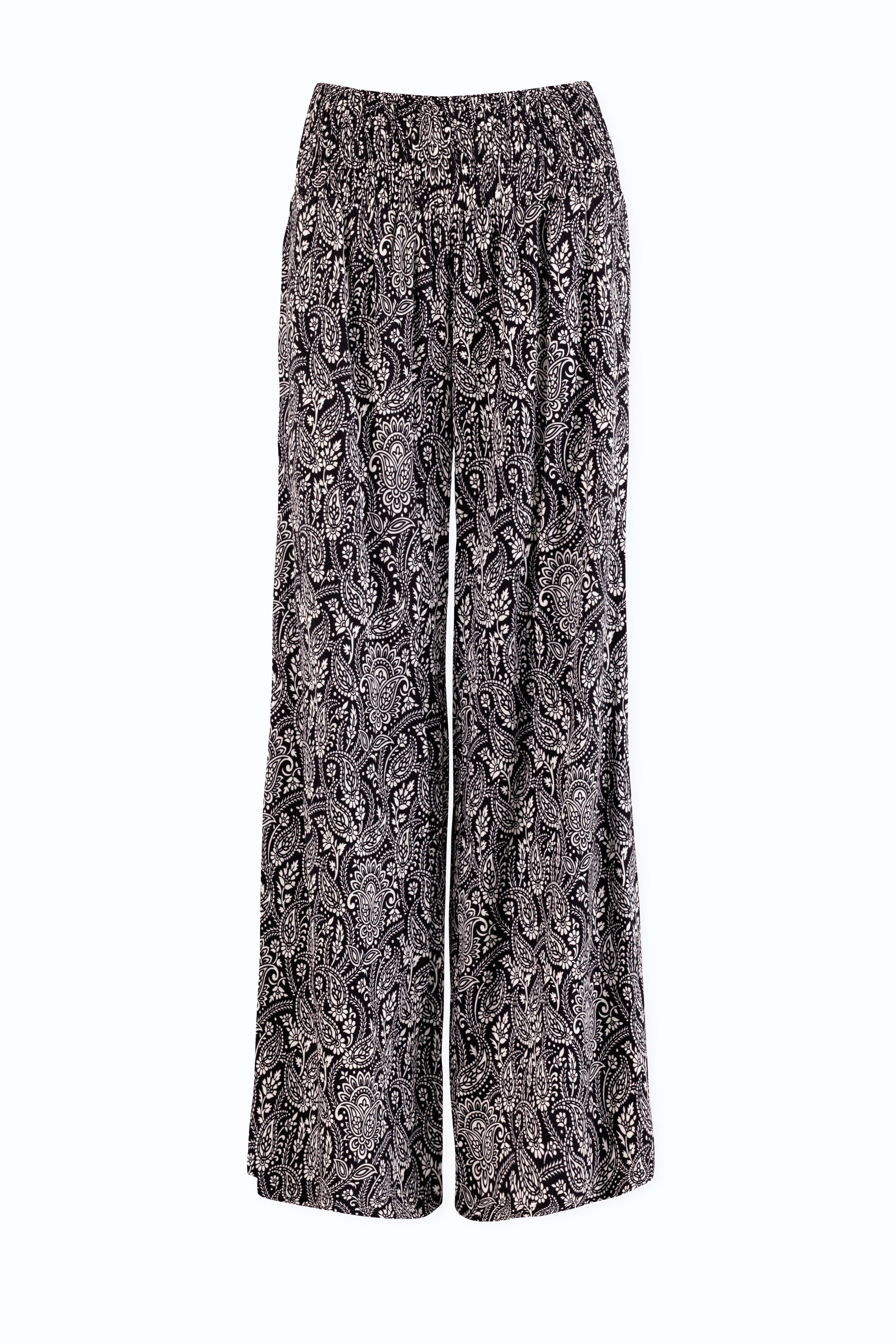 Patterned pants on a white background