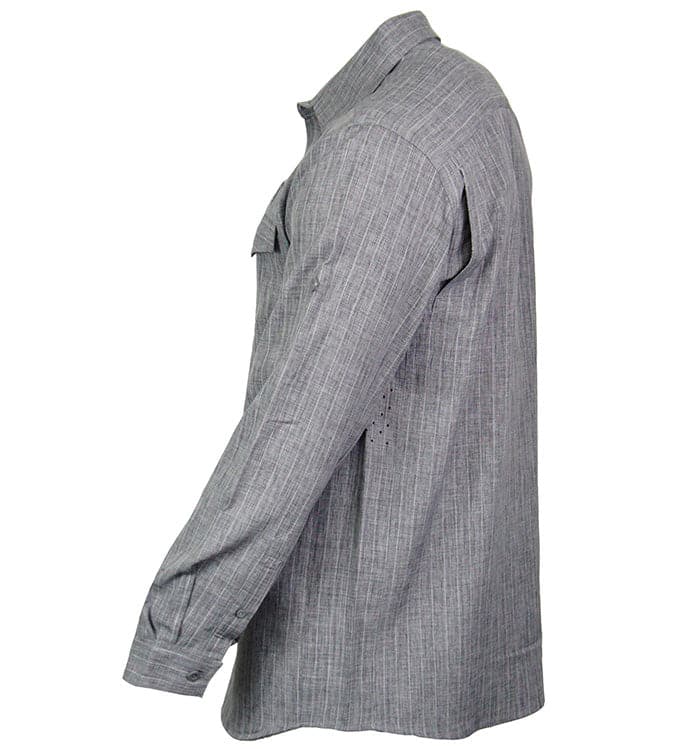 Gray checkered shirt on a white background