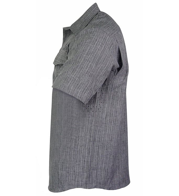 Gray patterned shirt on a white background