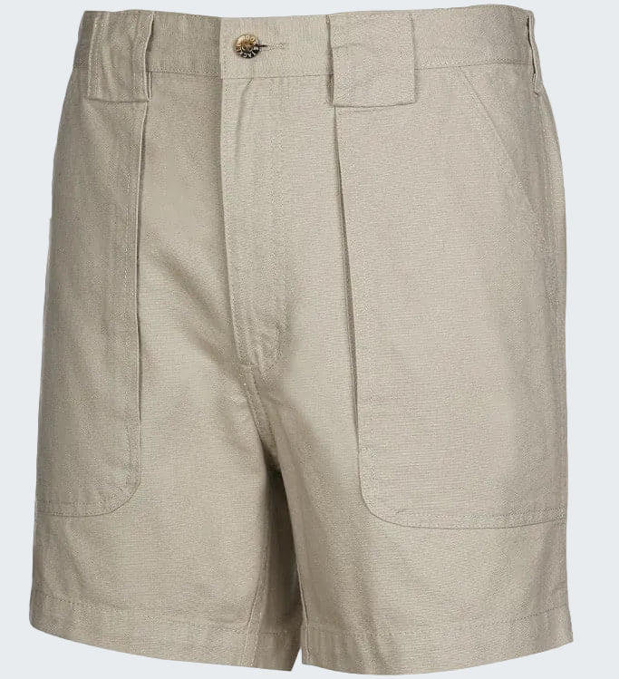 Beige shorts on a white background
