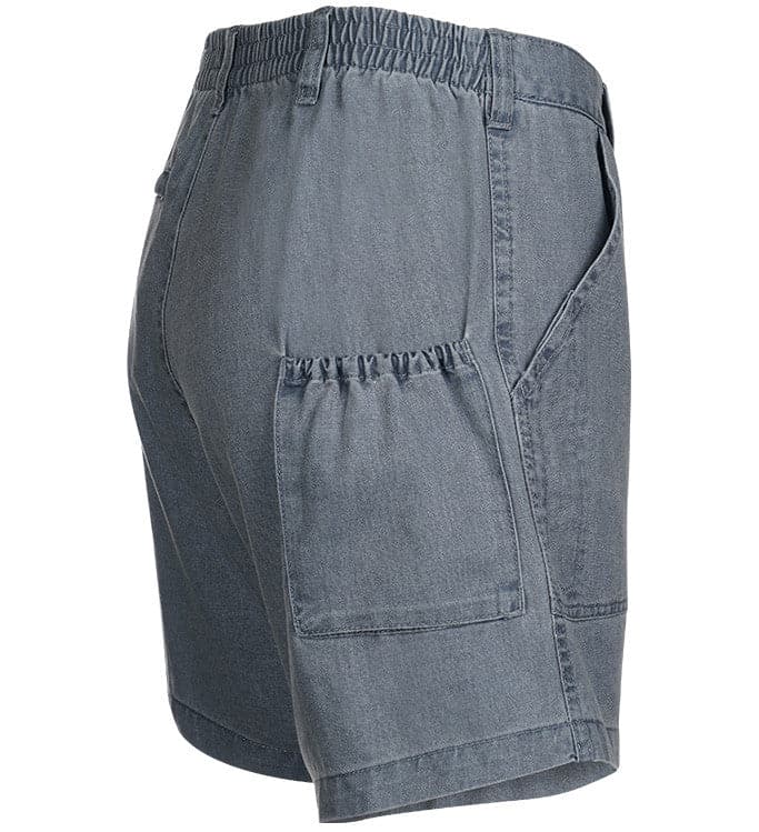 Gray shorts with pockets on a white background