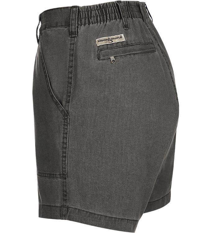 Gray skirt with a brand label on a white background