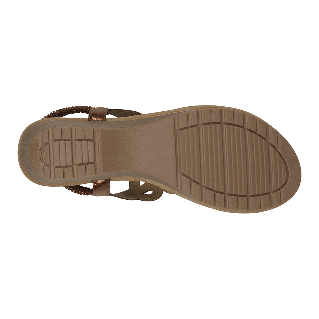 Brown sandal sole on a white background