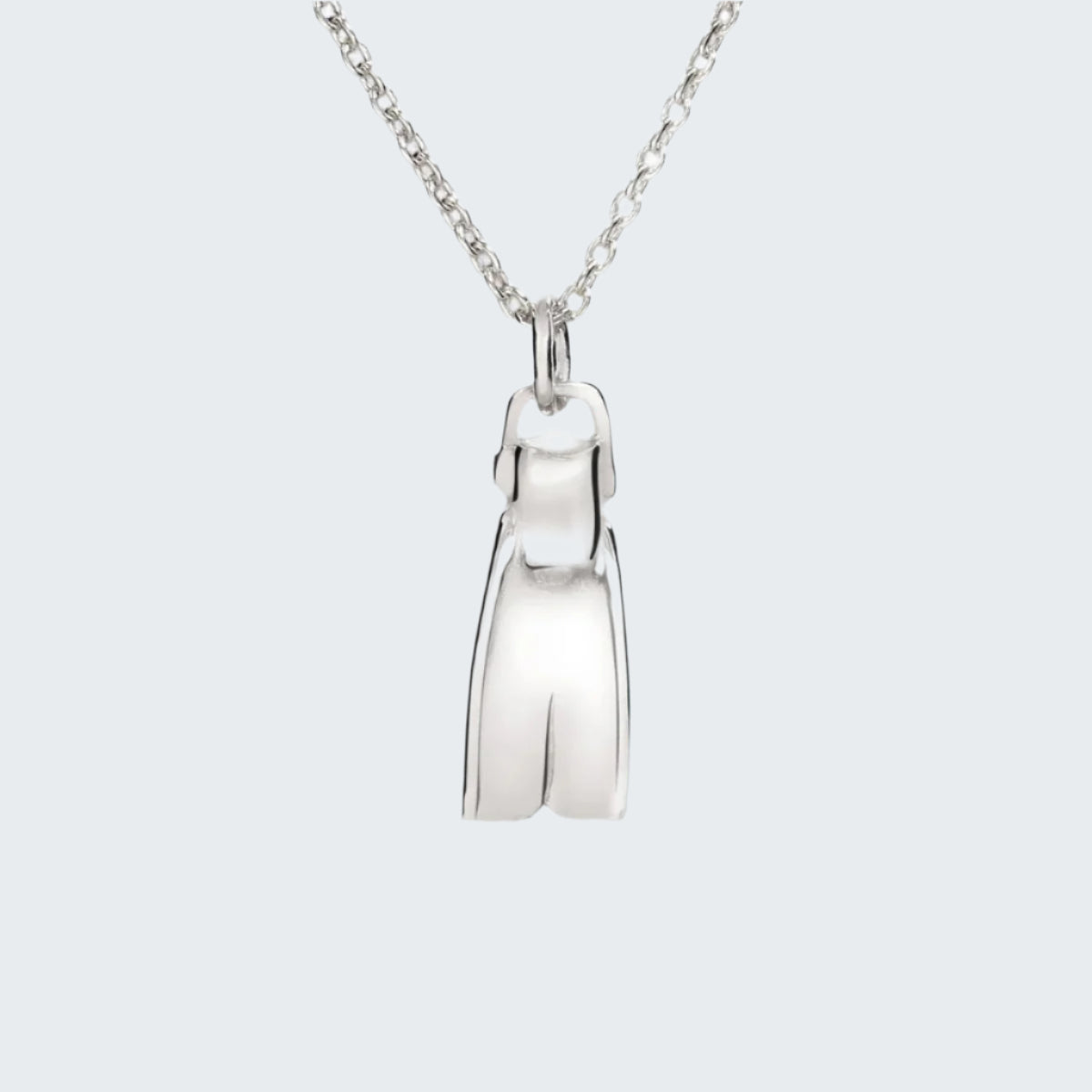 Scuba Diver Fin Necklace for Women Sterling Silver
