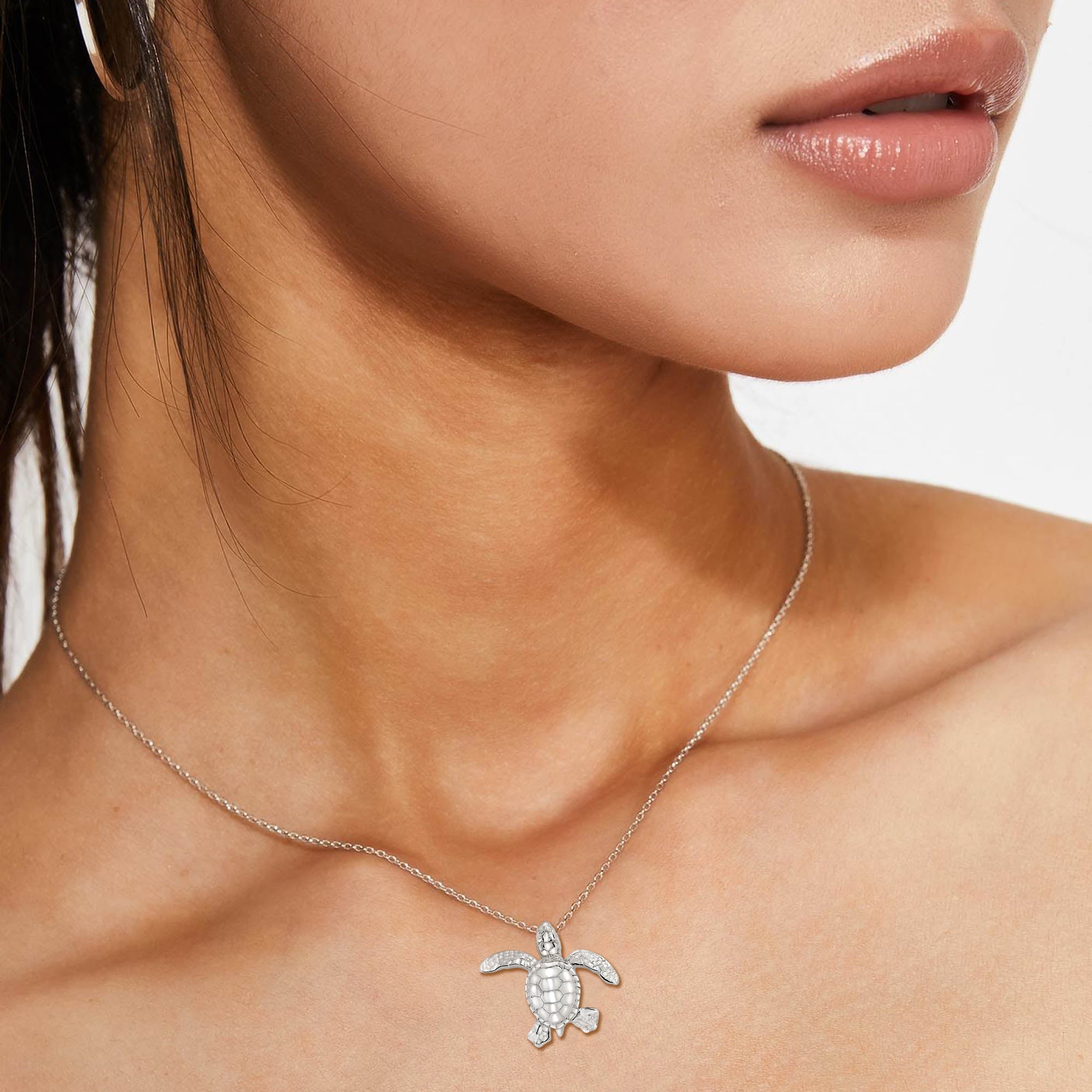 Miniature Turtle Pendant Necklace