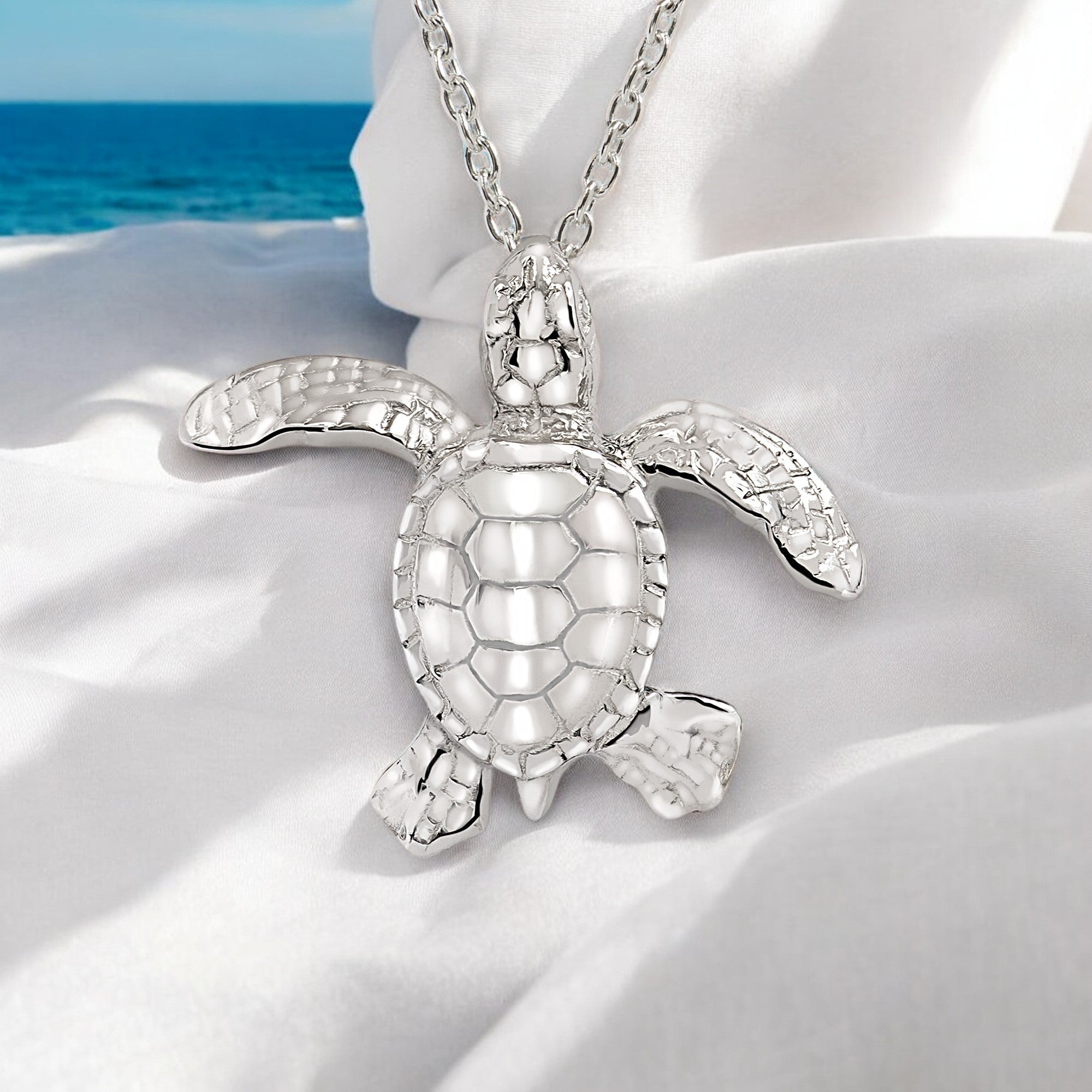 Miniature Turtle Pendant Necklace