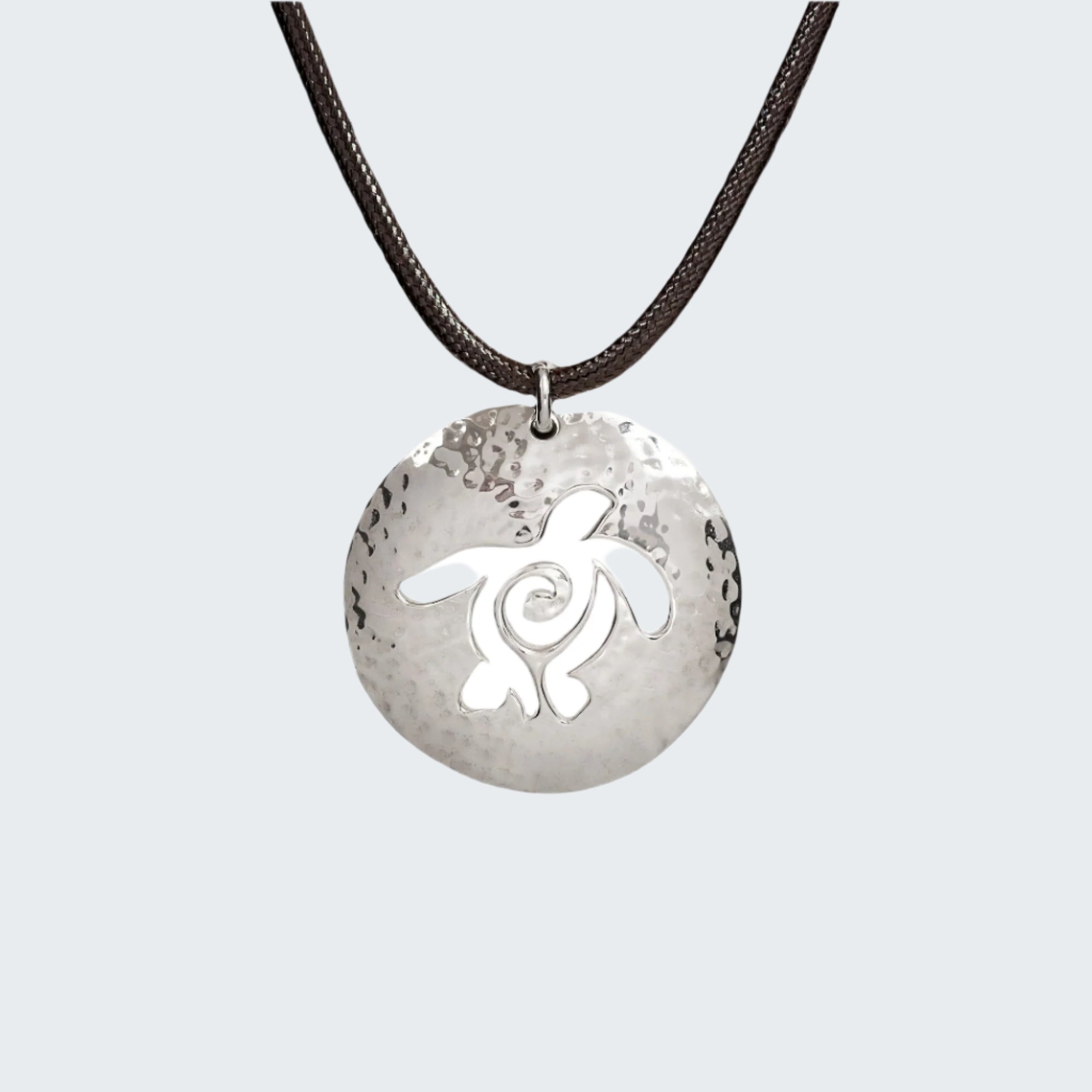 Turtle Medallion Sterling Silver Necklace