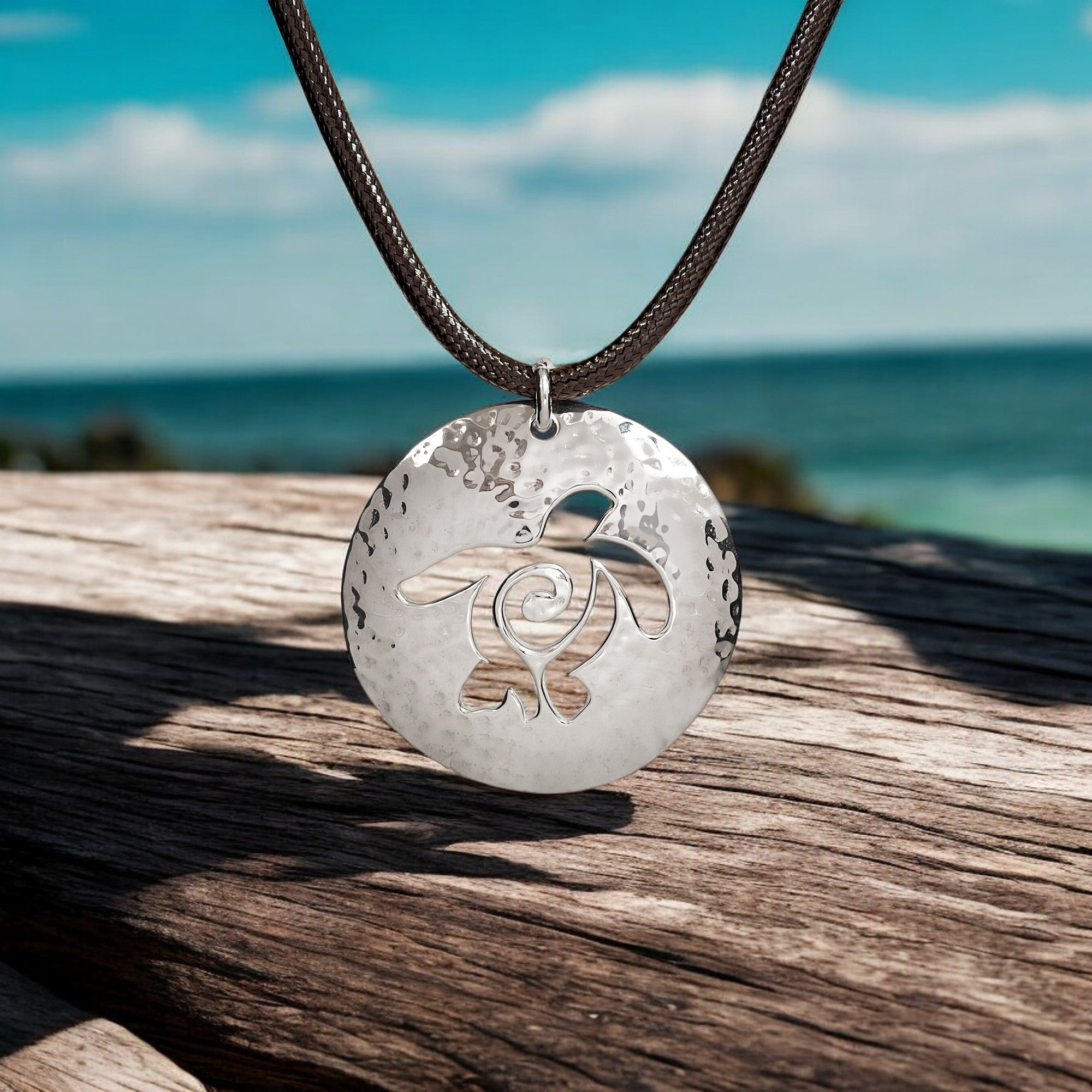 Turtle Medallion Sterling Silver Necklace