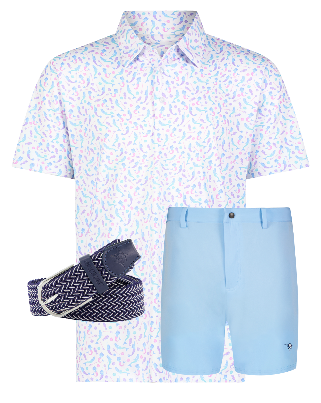 White Water Life Mermaid Polo White