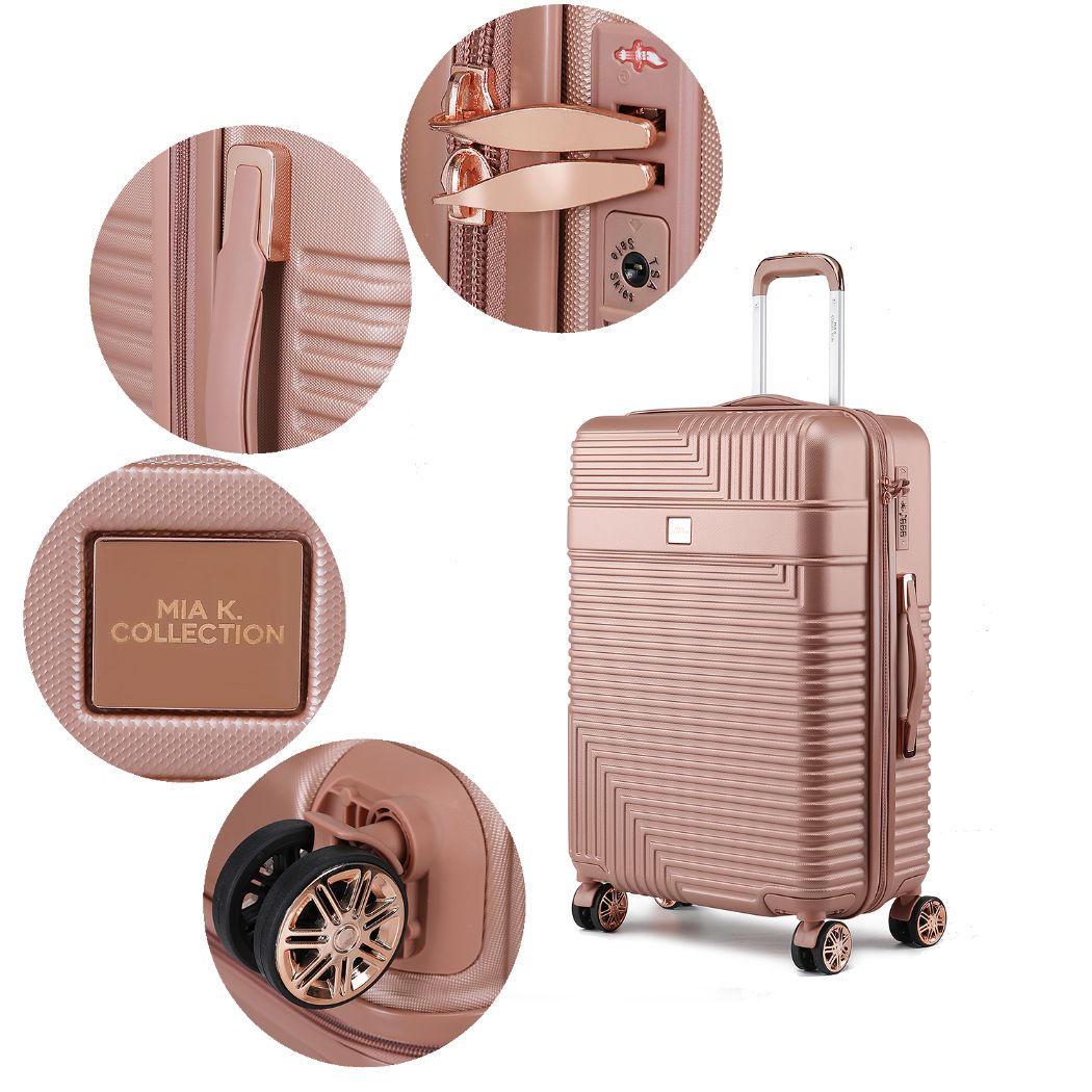 Mykonos Luggage Set- Large and Medium Check-in Carry-on and Cosmetic