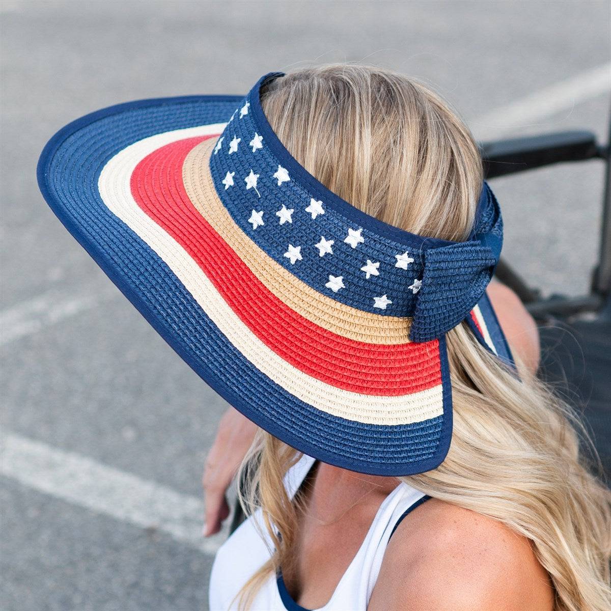 Americana Patriotic Rollable Visor For Adventures