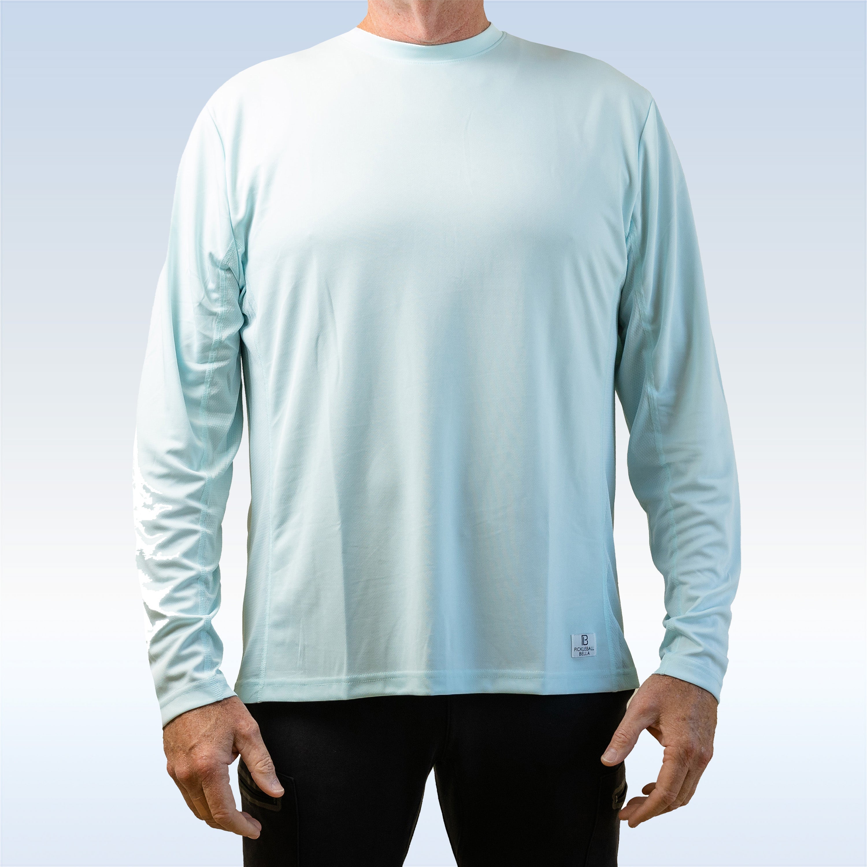 Pickleball Bella Men's Aqua Long Sleeve Tee