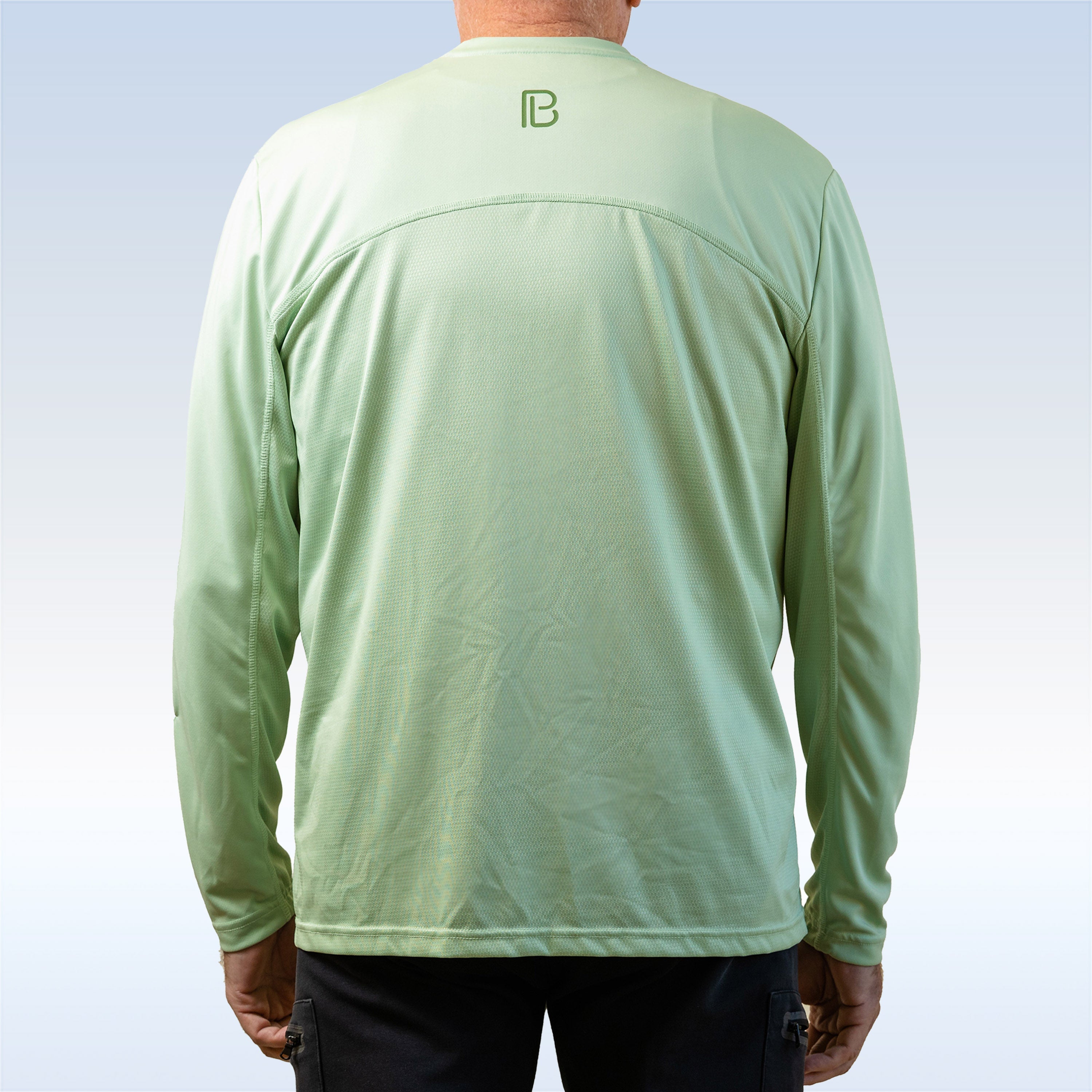 Pickleball Bella Men's Smoke Green Long Sleeve Tee