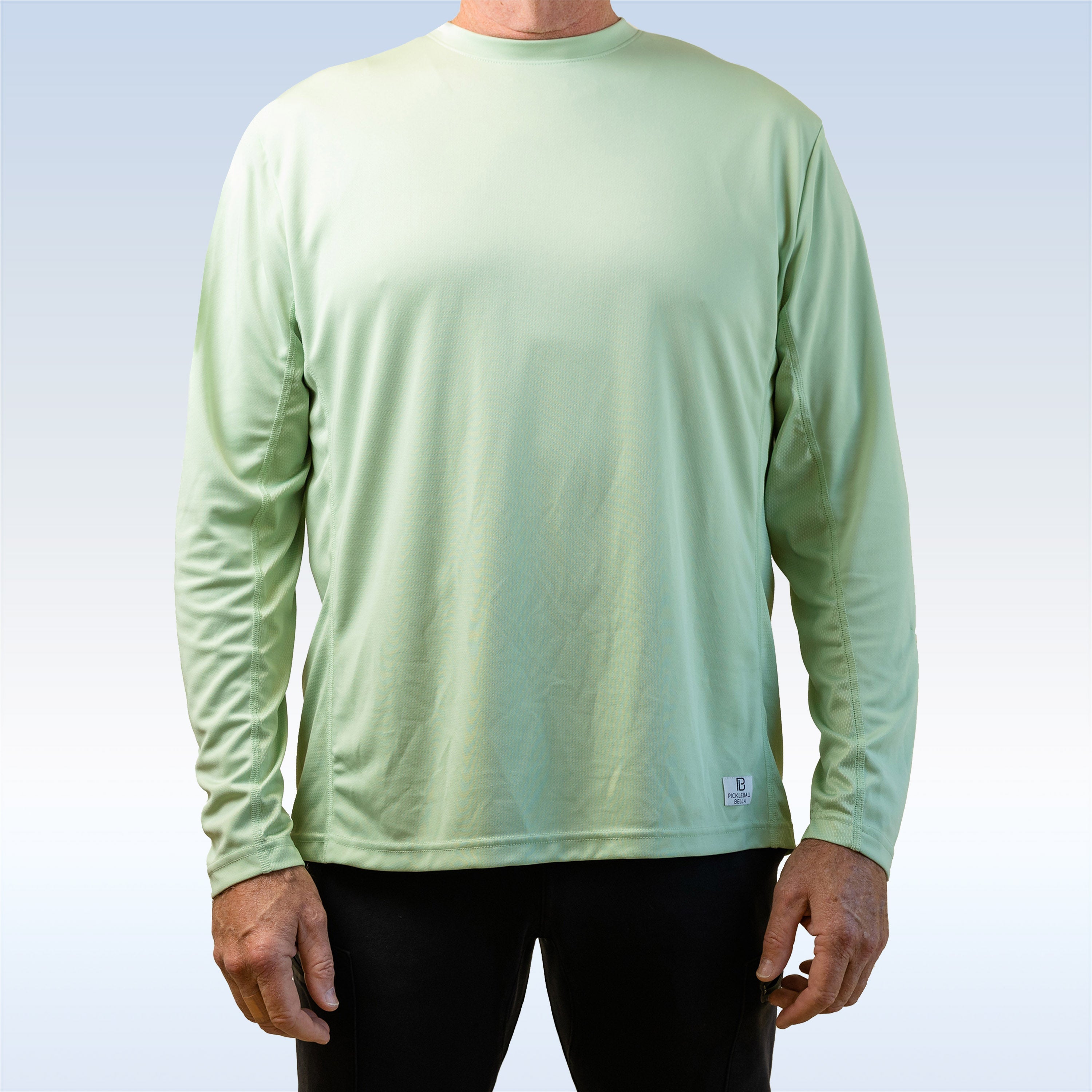 Pickleball Bella Men's Smoke Green Long Sleeve Tee