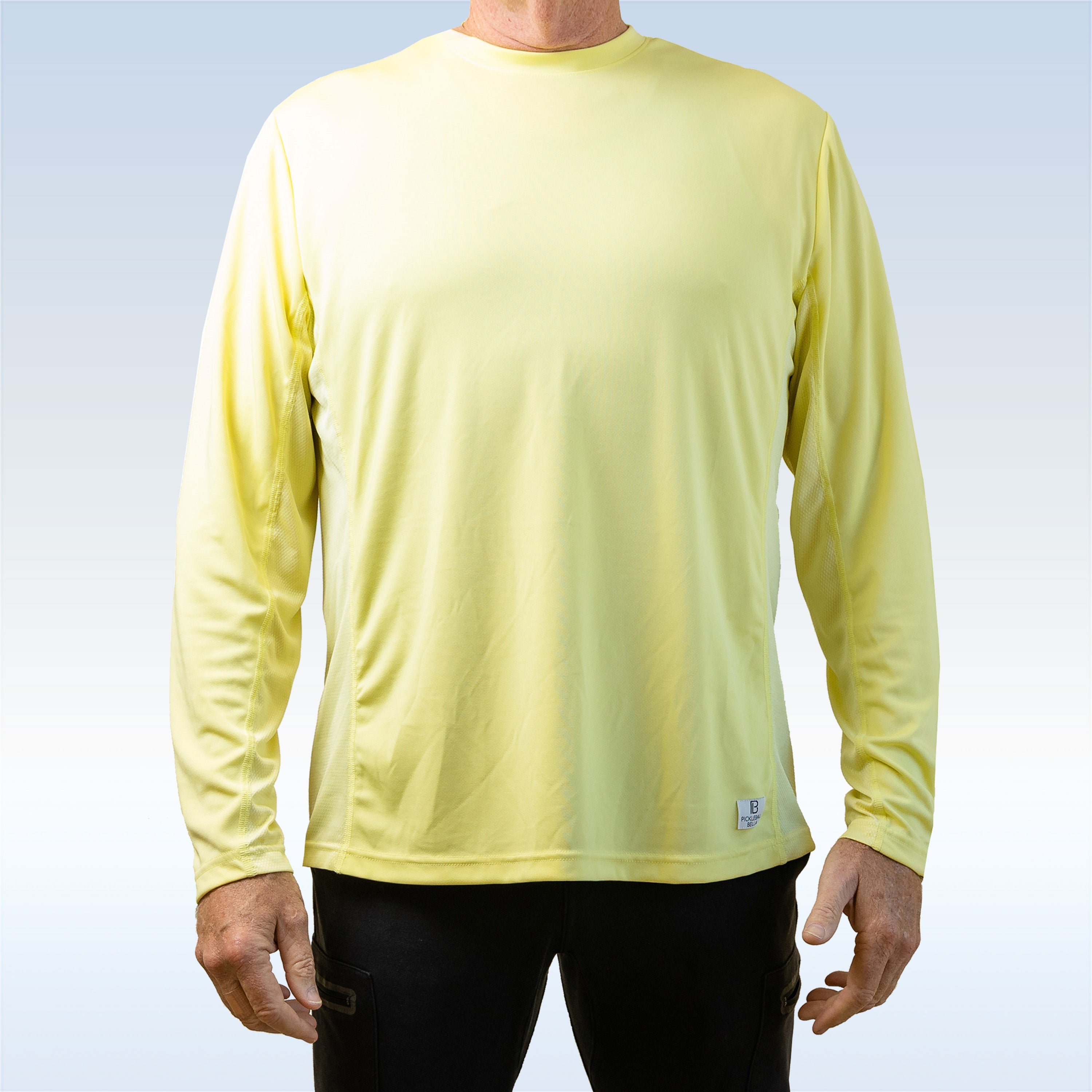 Pickleball Bella Men's Elfin Yellow Long Sleeve Tee