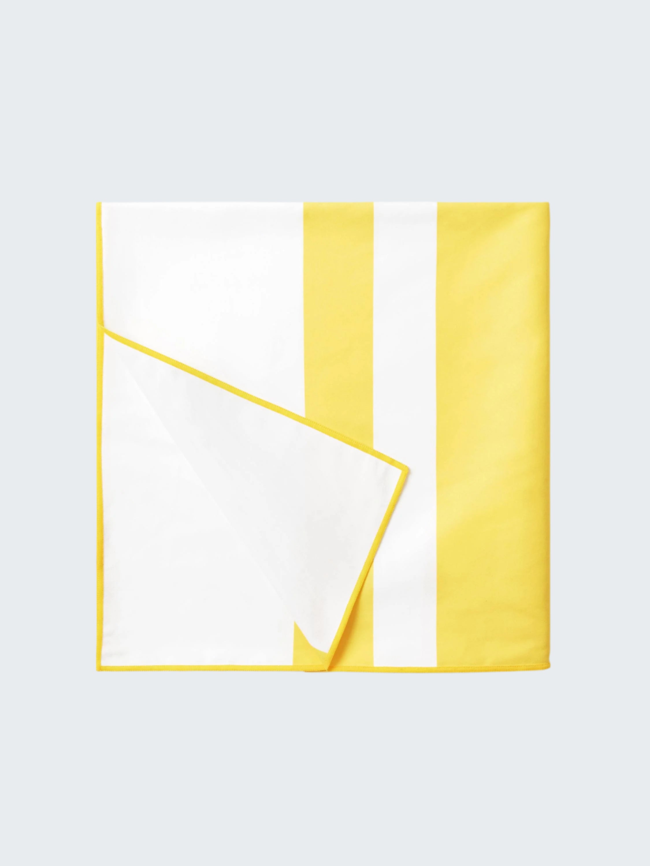 Abstract art piece with yellow and white geometric shapes on a white background