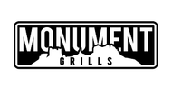 Monument Grills logo with mountain design