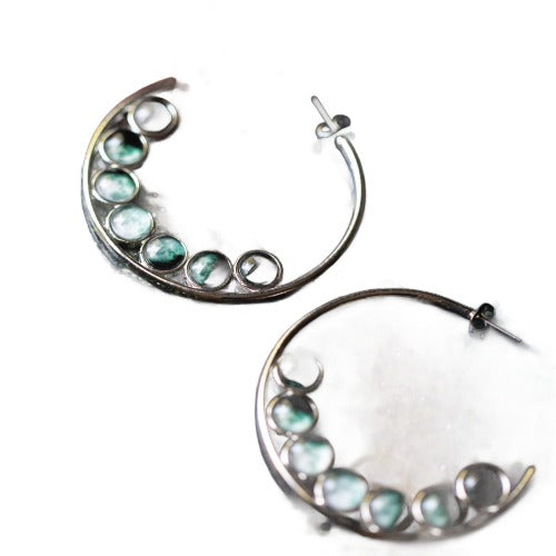 Moon Phase Hoop Earrings