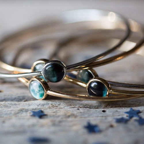 Moon Phase Stacked Bangle Set