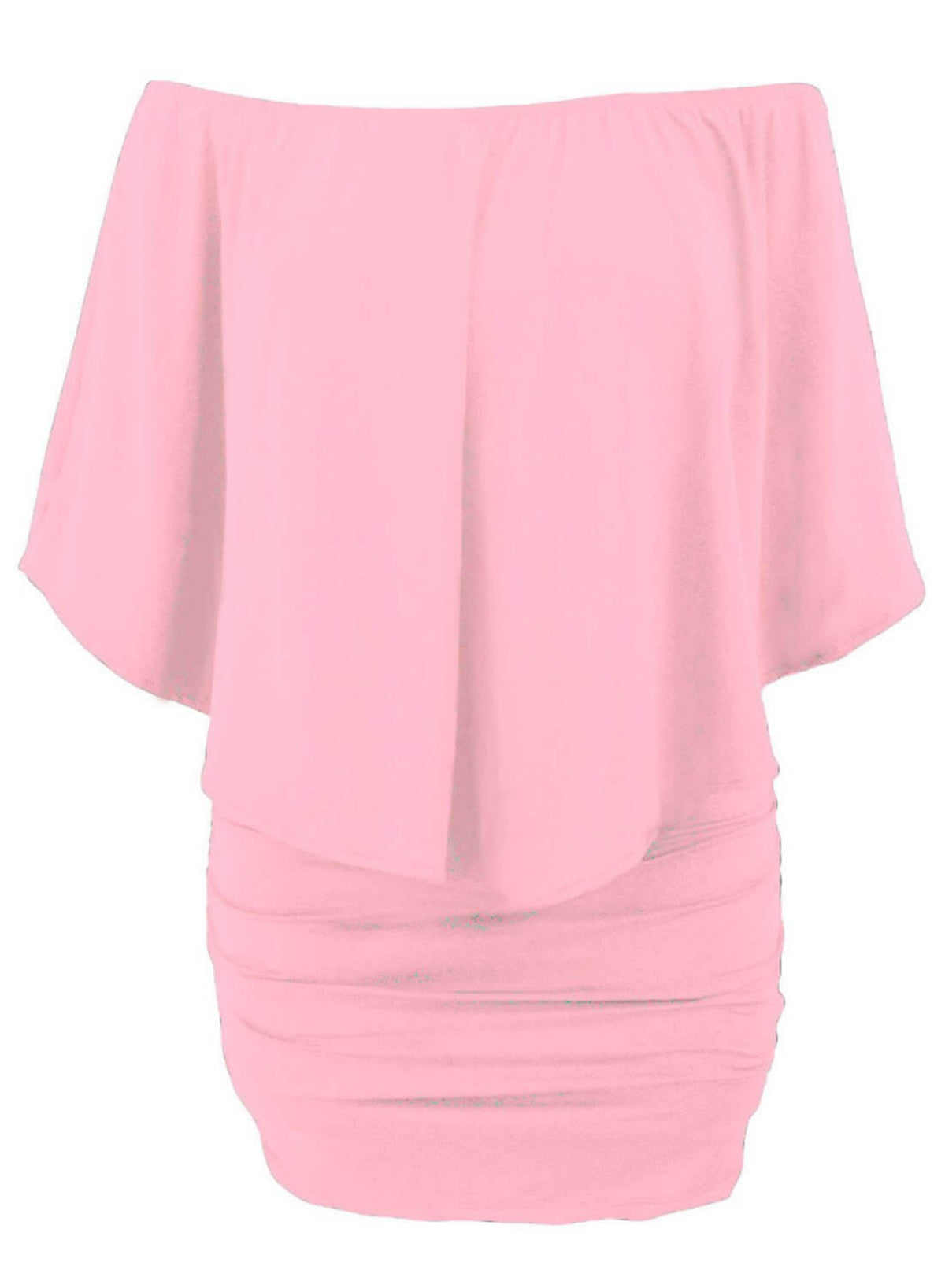 Multi-Way Layered Ruffle Pink Mini Party Dress