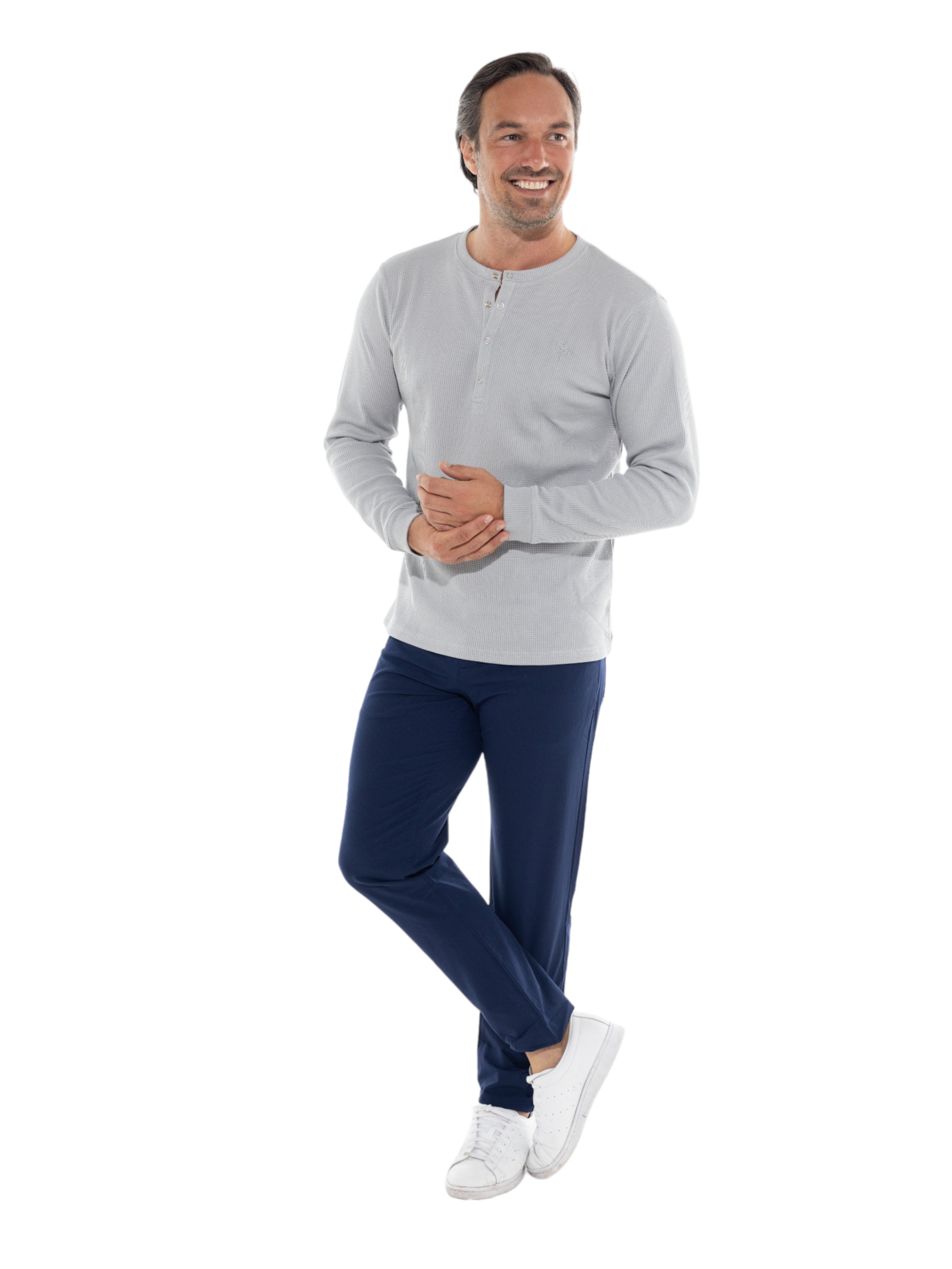 White Water Life Mystic Henley Grey
