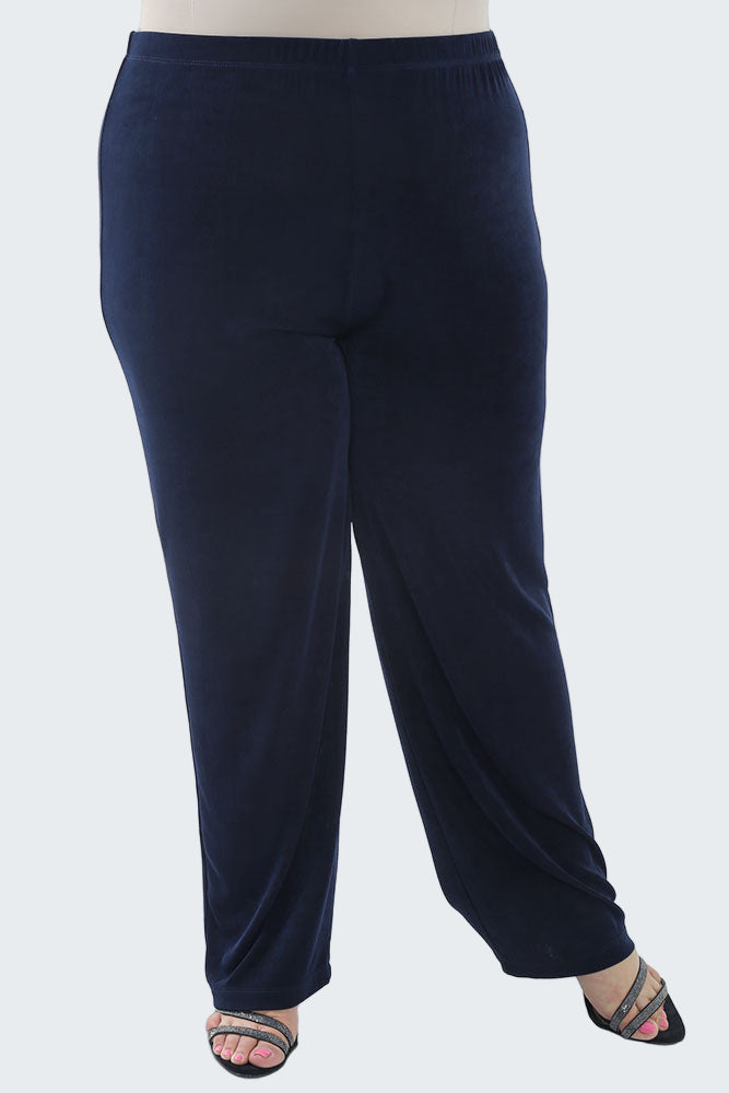 Navy blue pants on a white background