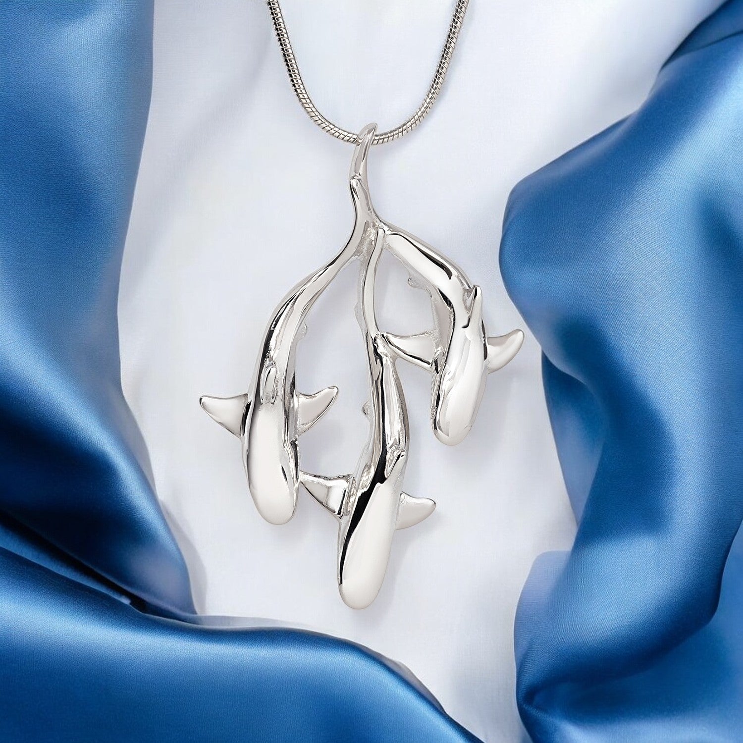 Sterling Silver Reef Shark Necklace