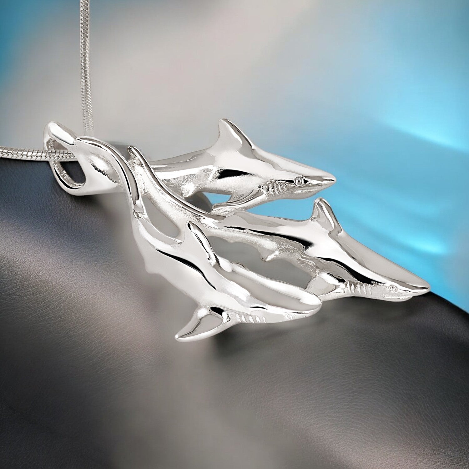 Sterling Silver Reef Shark Necklace