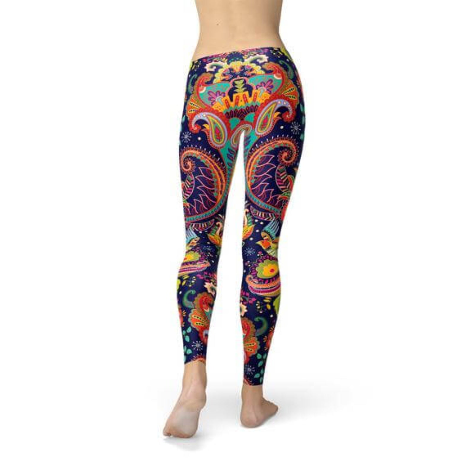 Ornamental Blue Paisley Leggings