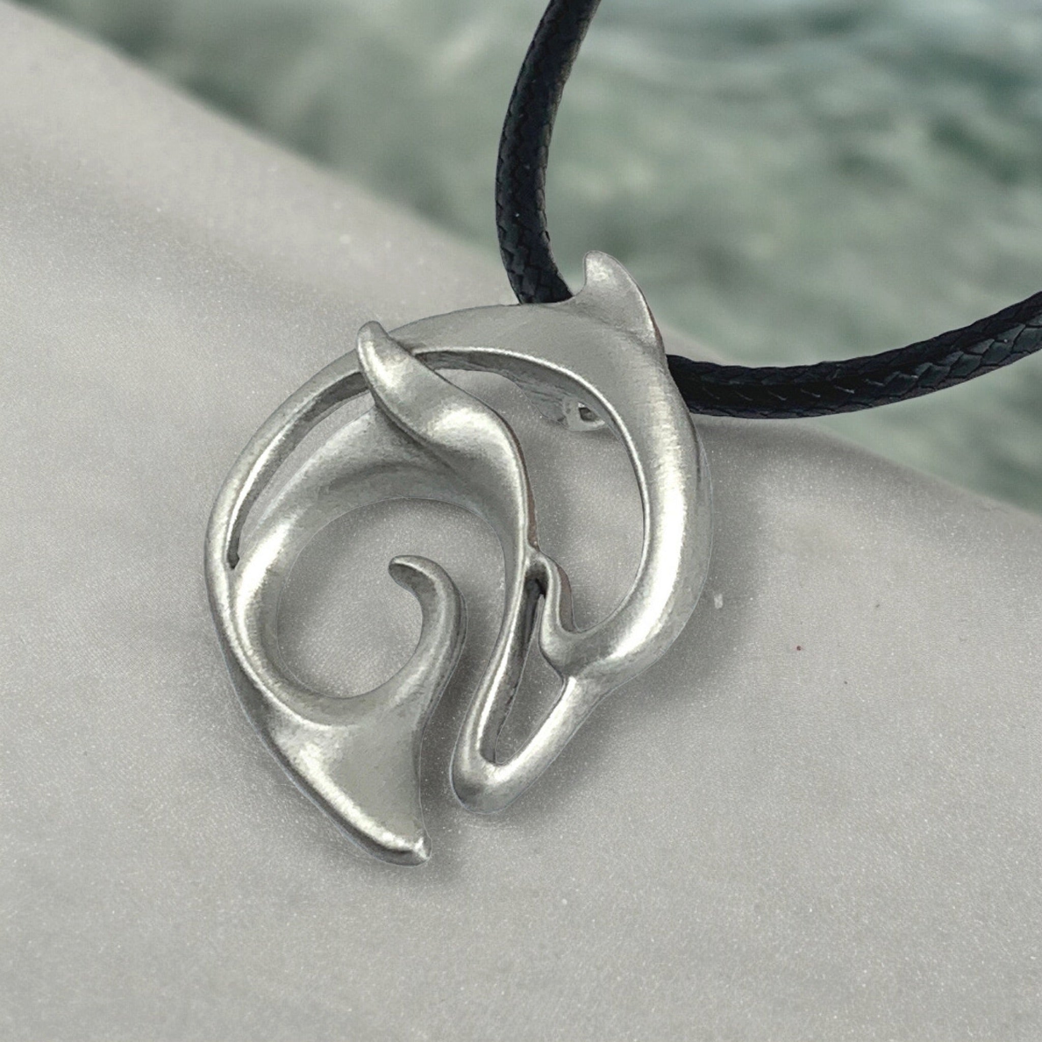 Dolphin Necklace Pewter Pendant