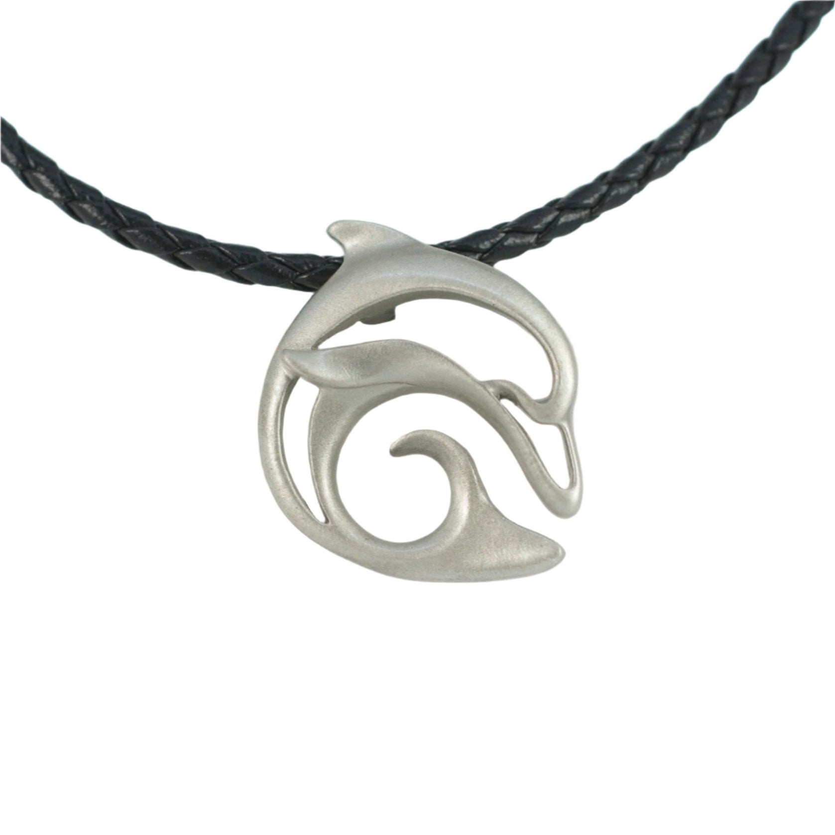 Dolphin Necklace Pewter Pendant