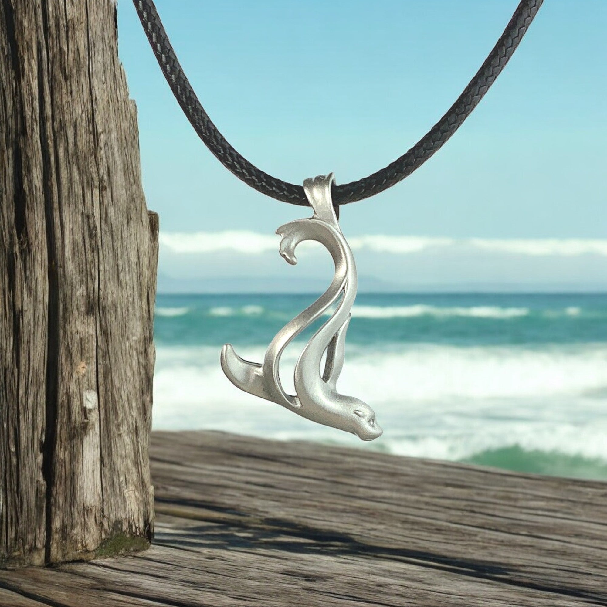Sea Lion Necklace Pewter Pendant
