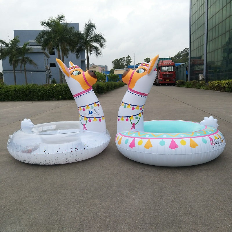 PVC Inflatable Alpaca Swimming Ring