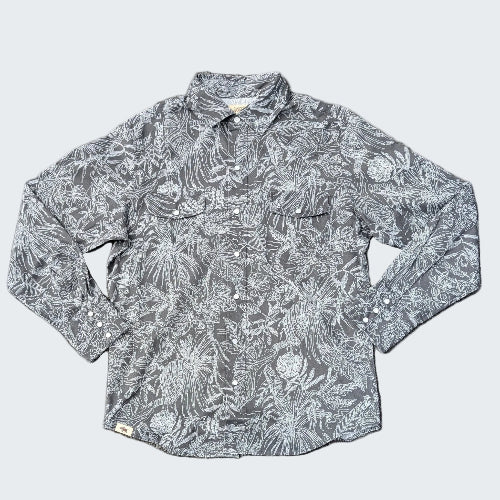 Floral patterned shirt on a white background
