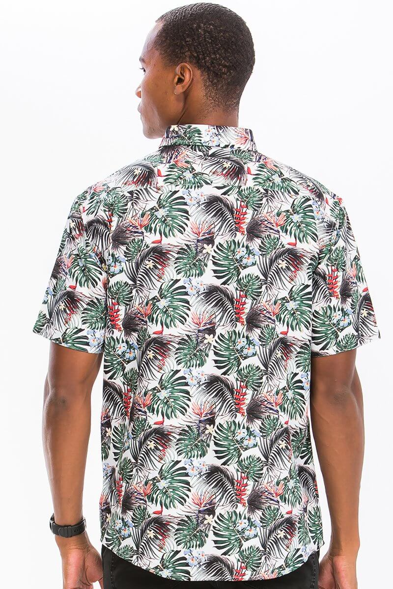 Palm Hawaiian Button Down Shirt