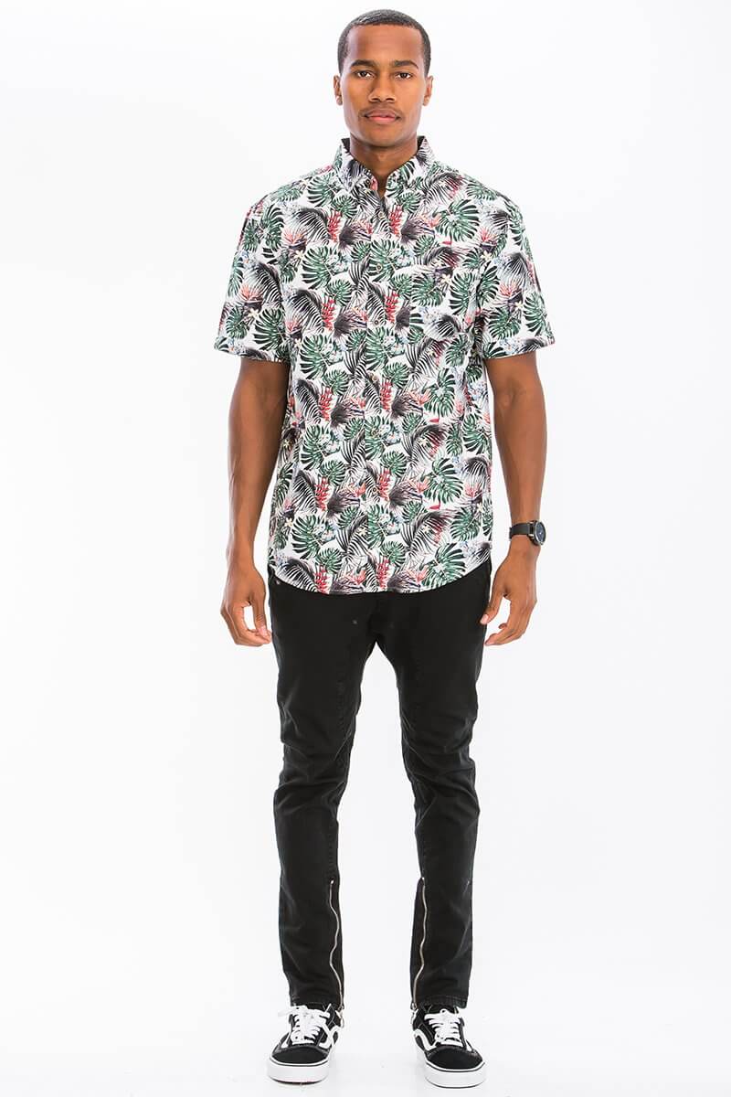 Palm Hawaiian Button Down Shirt