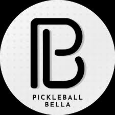 Logo of Pickleball Bella with a stylized 'PB' on a white background