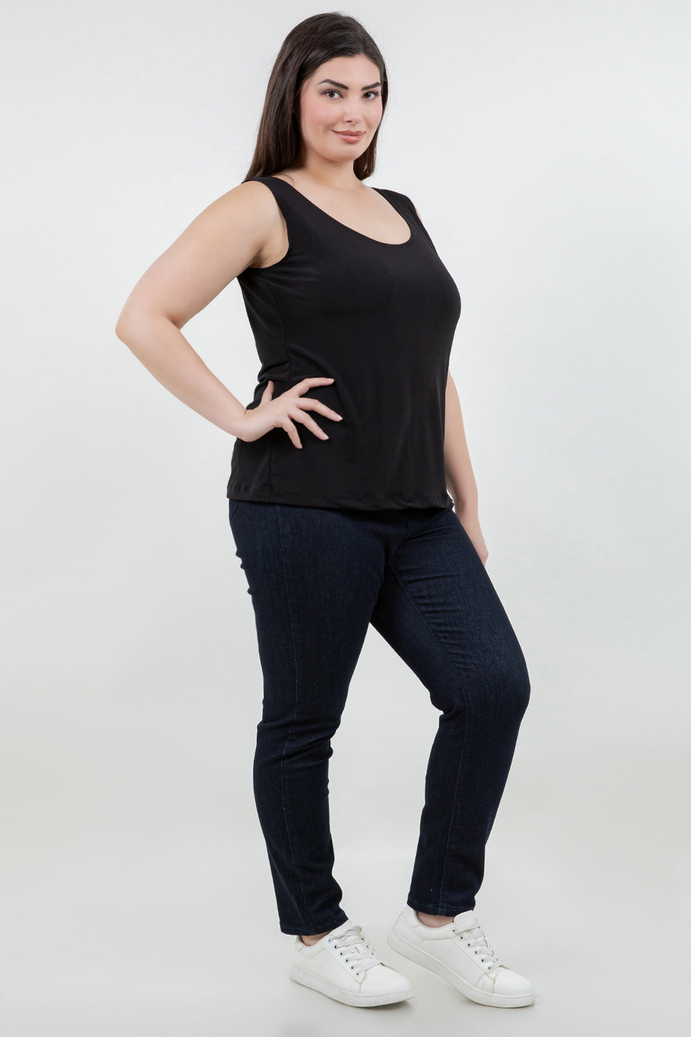 Vikki Vi Jersey Black Tank