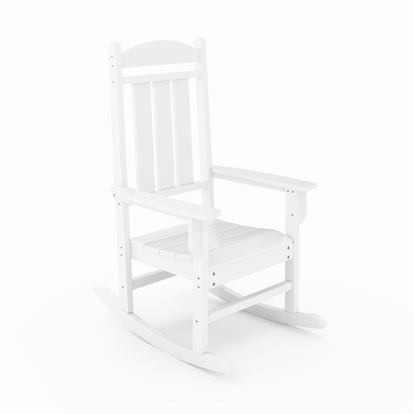 White rocking chair on a white background