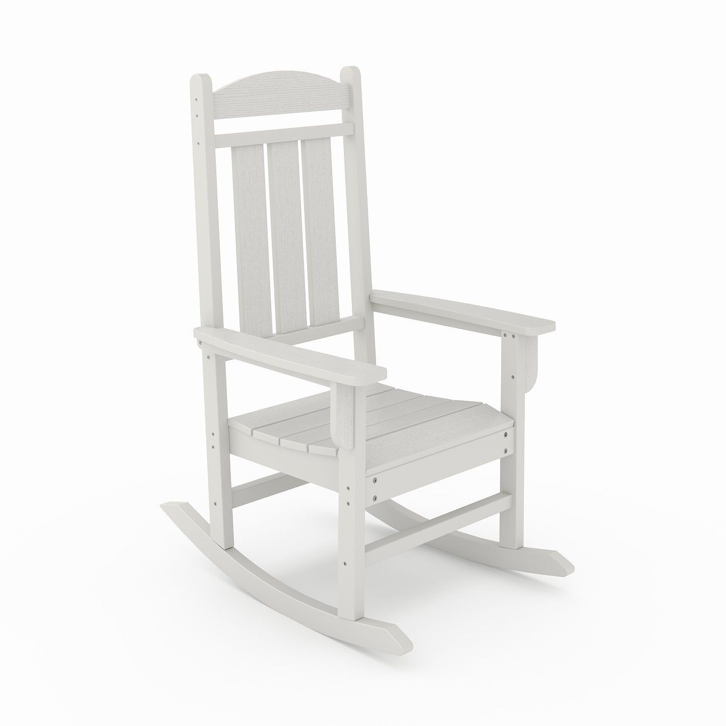 White rocking chair on a white background