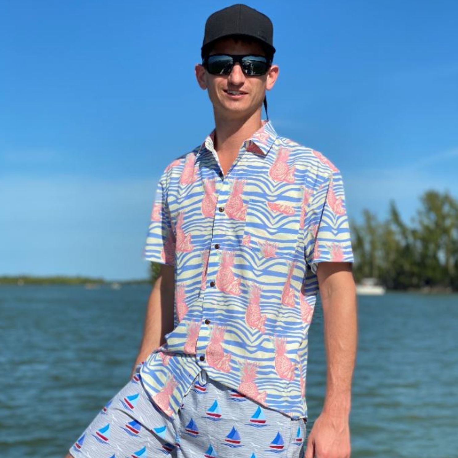 Super Stretch - PURE Pineapple Hawaiian Shirt