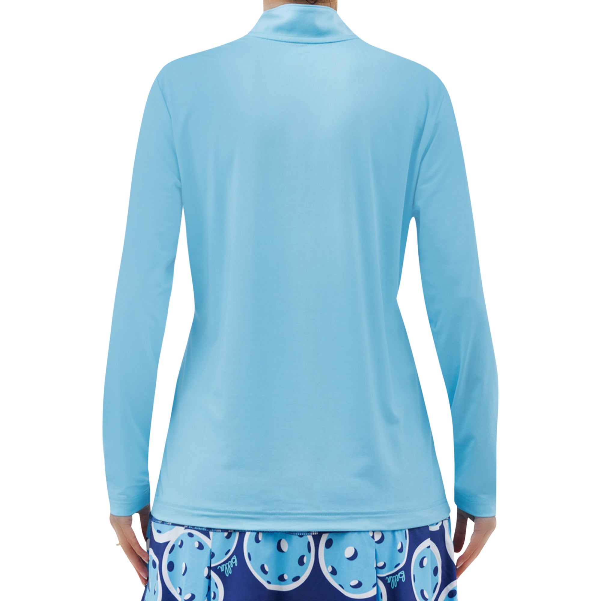 Pickleball Bella 1/4 Zip Long Sleeve Sky Blue