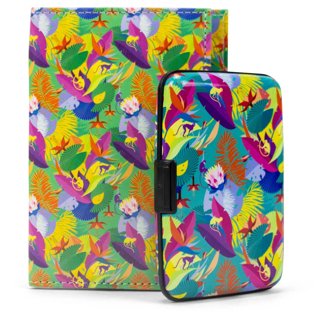 Colorful phone case with floral and fairy design on a white background