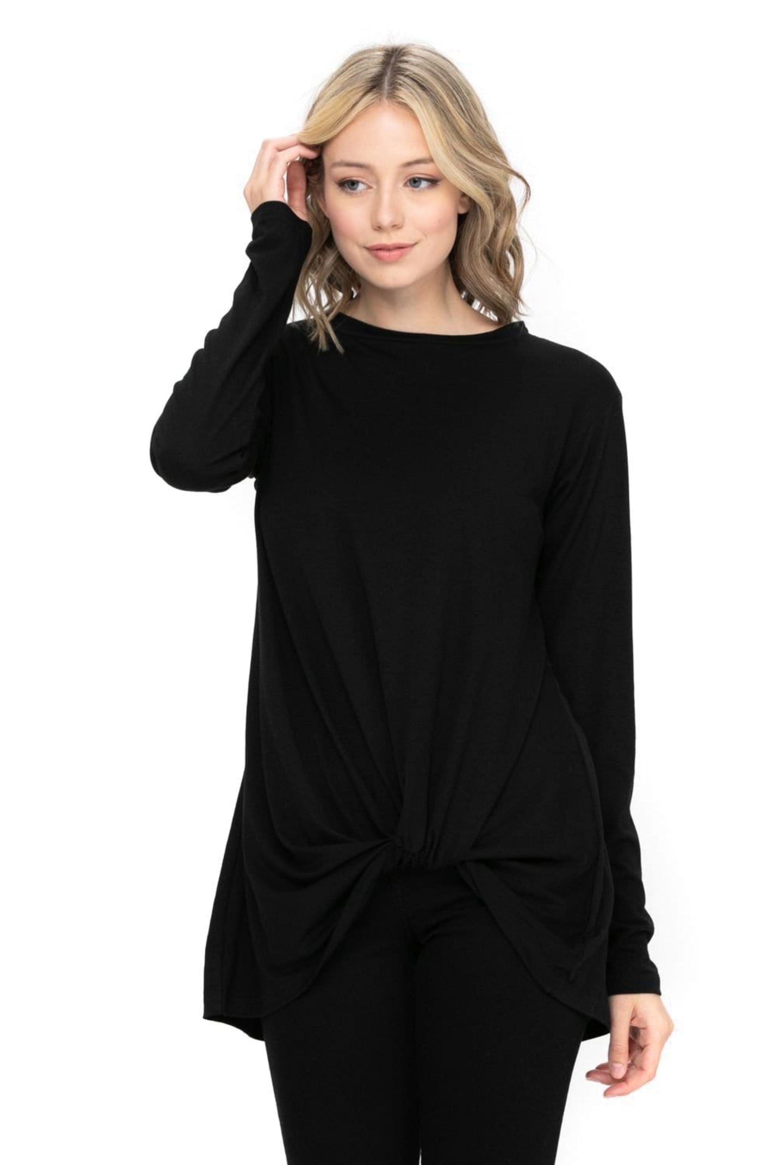 Comfy Soft Casual Twist Knot Tunics